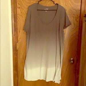 Ombré Plus Size Shirtdress